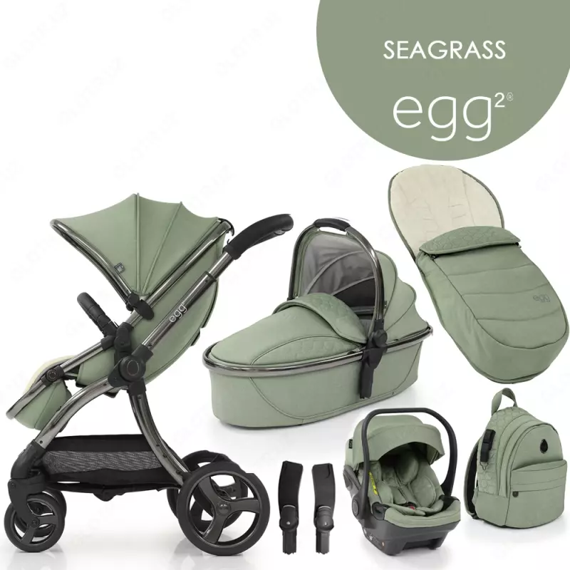 Коляска 3 в 1 EGG2 - РОСКОШНЫЕ КОЛЯСКИ ИЗ АНГЛИИ 🇬🇧 Премиум класса (SeaGrass)