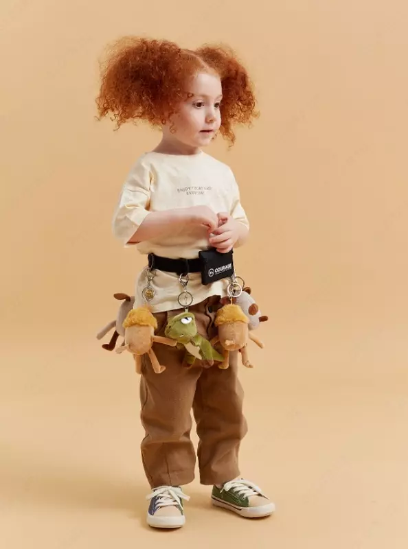 🦁Игрушка-брелок мягкая FRIENDLY ANIMALS | Happy baby (Великобритания) 0+