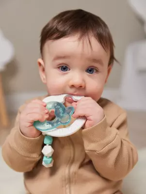 Набор прорезывателей  для новорожденных Happy baby с держателем (Великобритания)  4+