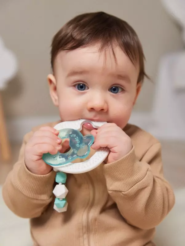 Набор прорезывателей  для новорожденных Happy baby с держателем (Великобритания)  4+
