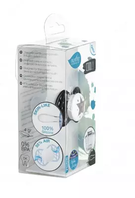 Simmetrik qo'g'irchoq Nuvita baby (Italiya) Air55 Cool 0m + "BABY STAR" qora