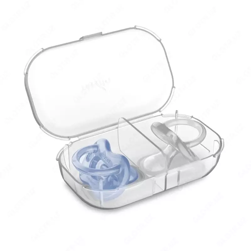 Пустышка ортодонтическая 🇮🇹Nuvita baby (Италия) Orthosoft Light 0м+ светится в темноте прозрачная