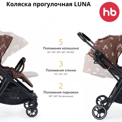 Коляска прогулочная LUNA от Happy baby (Великобритания) 7 мес +