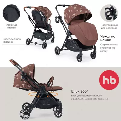 Коляска прогулочная LUNA от Happy baby (Великобритания) 7 мес +