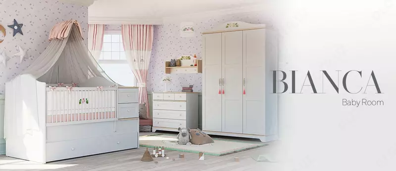 Almila "BIANCA BABY"yangi tug'ilgan chaqaloqlar uchun mebel to'plami