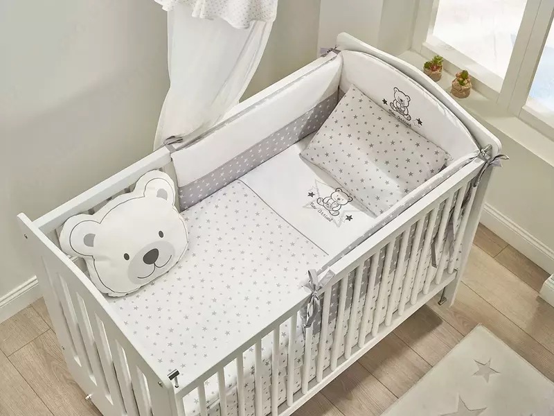 Комплект постельного белья и бортики Sofy Grey от ALMILA🇹🇷 (Турция)