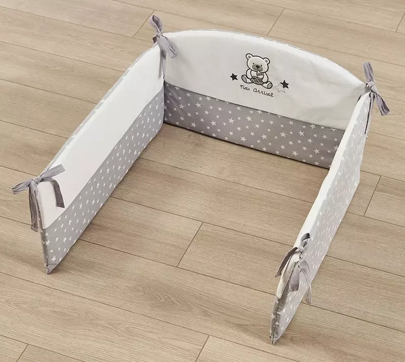 Комплект постельного белья и бортики Sofy Grey от ALMILA🇹🇷 (Турция)