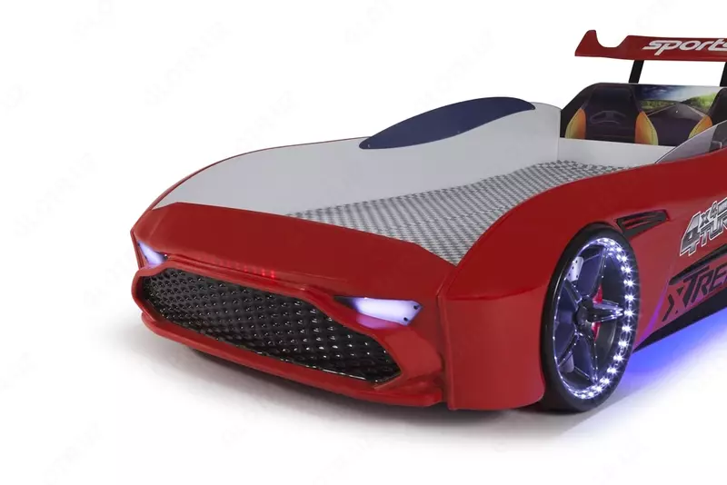 🚗 Кровать-машина Red Aston с пультом дистанционного управления и музыкой от Ferramini 🇹🇷 (Турция) (без открытия дверей)