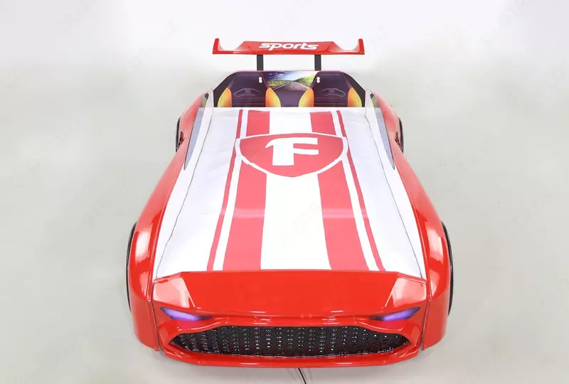 🚗 Кровать-машина Red Aston с пультом дистанционного управления и музыкой от Ferramini 🇹🇷 (Турция) (без открытия дверей)