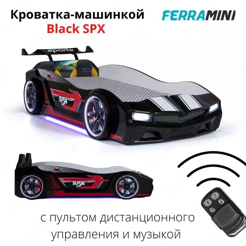 Кровать-машина Black SPX от Ferramini 🇹🇷 (Турция) (без открытия дверей)