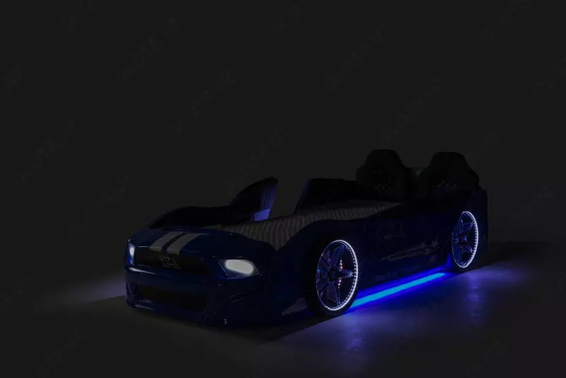 Кровать-машина Blue Mustang с открывающимися дверцами от Ferramini 🇹🇷 (Турция)