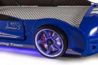 Кровать-машина Blue Mustang с открывающимися дверцами от Ferramini 🇹🇷 (Турция)