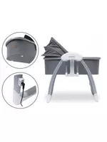 Kichkintoylar uchun beshik lionelo masofadan boshqarish pulti bilan elektron LO-FIGGY GREY STONE