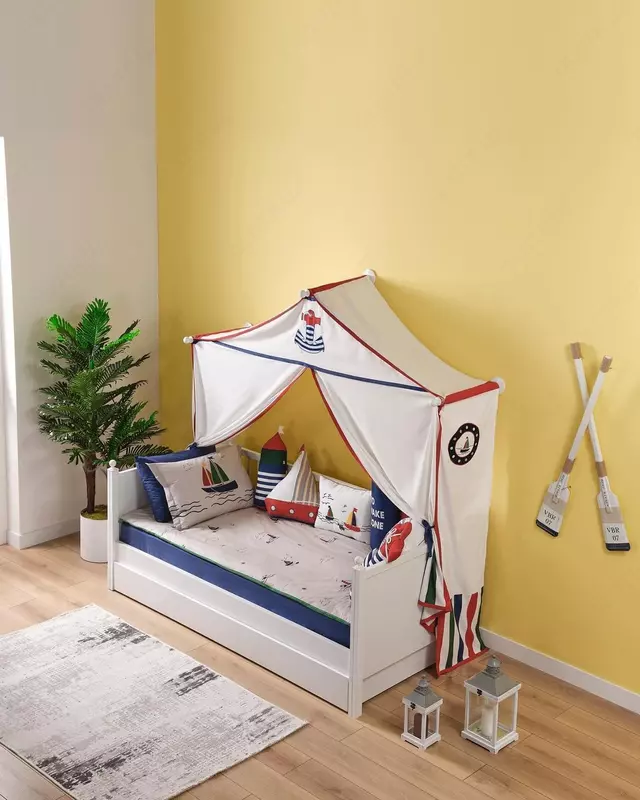 Almila "Lora" kollektsiyasining divan karavoti (Turkiya) tod toddler + Tente Sailor