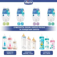   🍼 Бутылочка Chicco Original Touch Uni с латексной соской с 4 мес. 330 мл