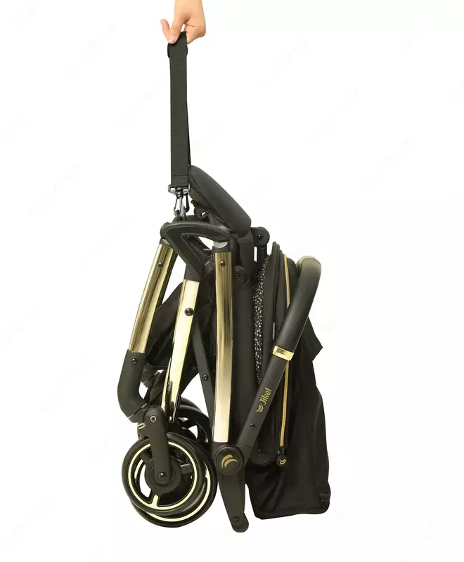 Компактная коляска Life 360 ° 2 в 1 на золотой раме от Jikel (Франция)