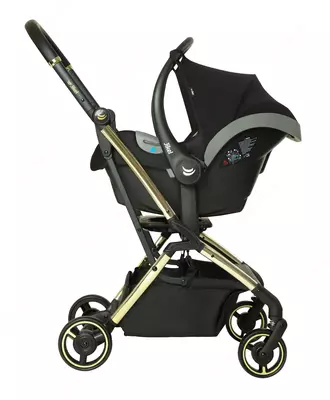 Компактная коляска Life 360 ° 2 в 1 на золотой раме от Jikel (Франция)