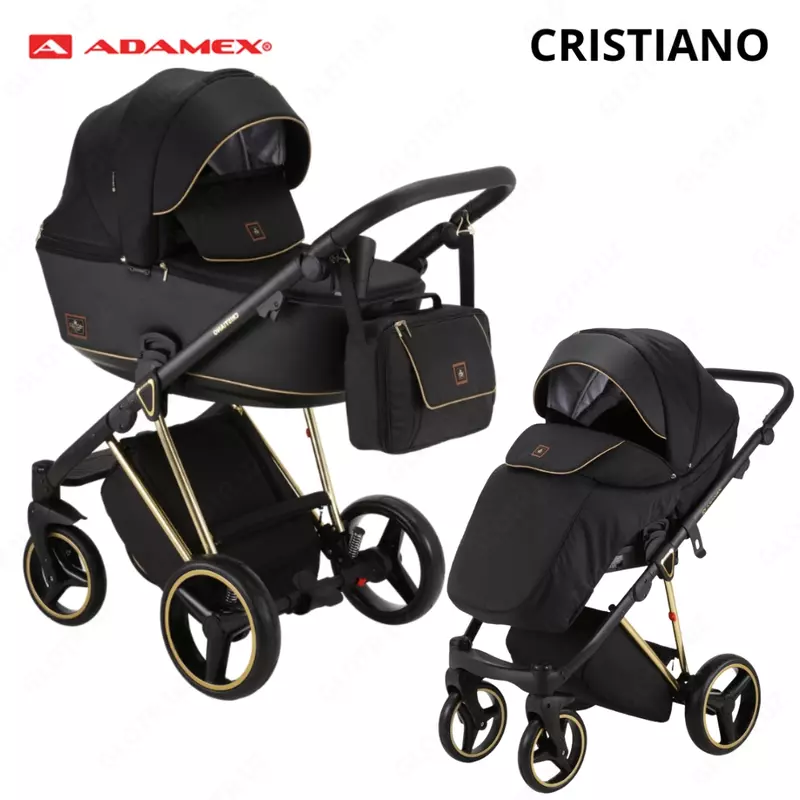 Коляска Adamex Cristiano Special Edition DELUXE 🇵🇱(Польша) 3 в 1 ЭКО КОЖА