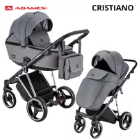 Коляска Adamex Cristiano Special Edition DELUXE 🇵🇱(Польша) 3 в 1 ЭКО КОЖА