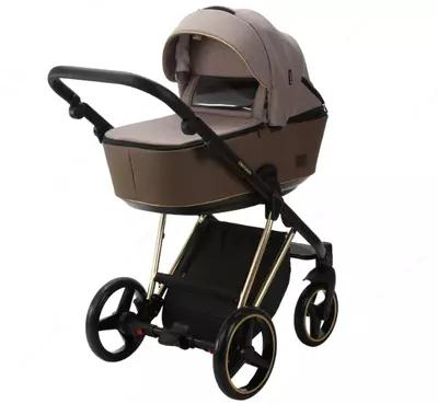 Коляска Adamex Cristiano Special Edition DELUXE шоколадная 🇵🇱(Польша) 3 в 1 ЭКО КОЖА
