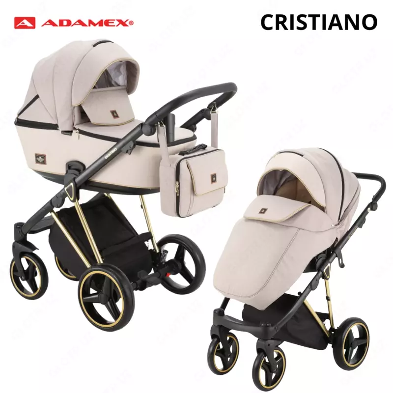 Коляска Adamex Cristiano Special Edition DELUXE 🇵🇱(Польша) 3 в 1 ЭКО КОЖА