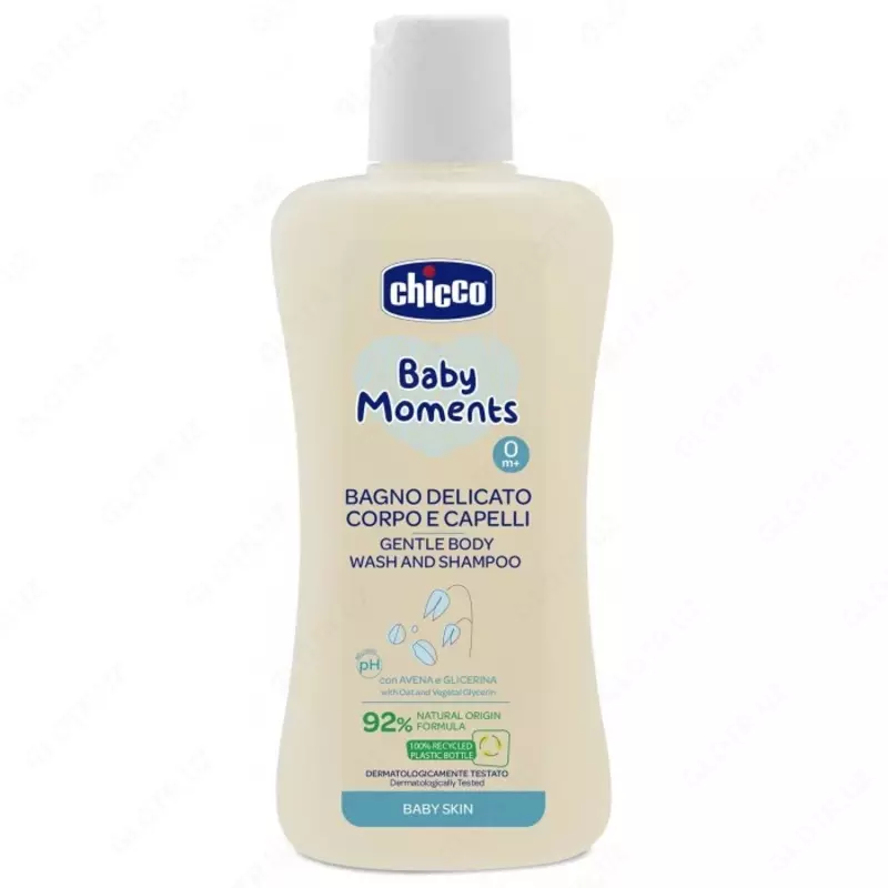 Нежная пена для тела и волос Chicco Baby Moments 0м+ 200 мл