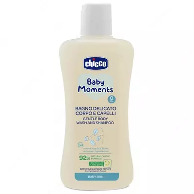 Нежная пена для тела и волос Chicco Baby Moments 0м+ 200 мл
