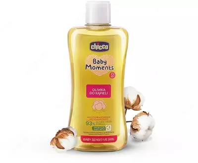 Chicco Baby Moments nozik teri uchun hammom yog'i  0+
