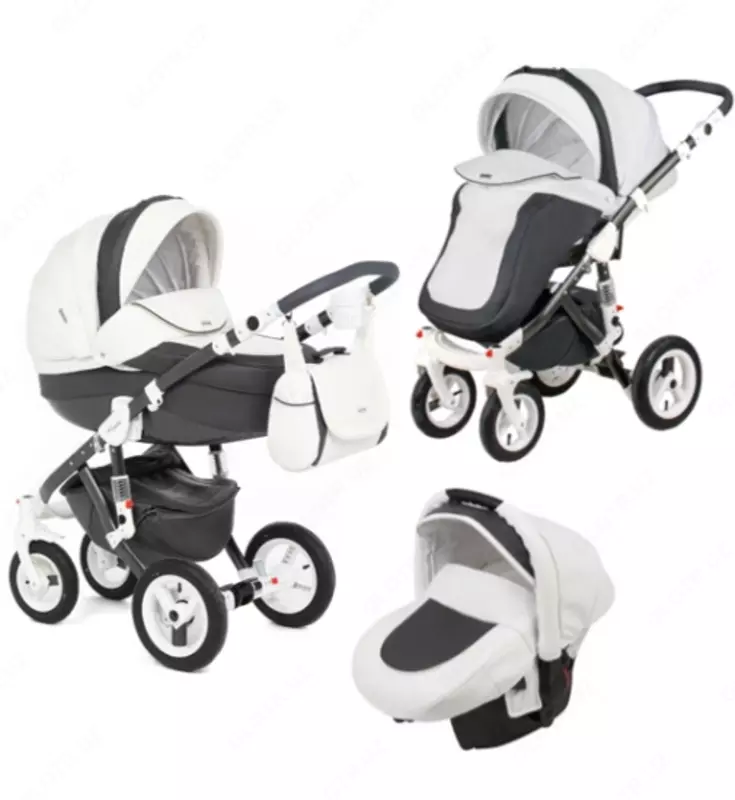 Коляска ADAMEX BARLETTA Carbon Leatherette 🇵🇱(Польша) 3 в 1