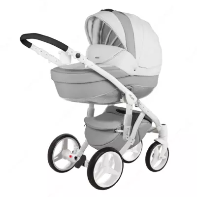 Коляска ADAMEX BARLETTA Carbon Leatherette 🇵🇱(Польша) 3 в 1
