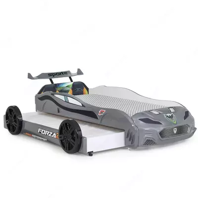 Кровать машина с выдвижным спальным местом Forza2 от Ferramini 🇹🇷 (Турция) 2 СПАЛЬНЫХ МЕСТА