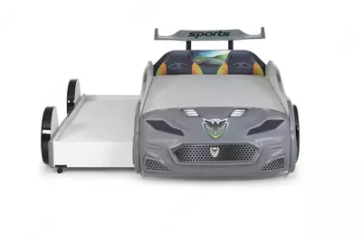 Кровать машина с выдвижным спальным местом Forza2 от Ferramini 🇹🇷 (Турция) 2 СПАЛЬНЫХ МЕСТА