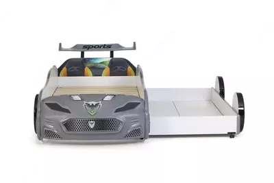 Кровать машина с выдвижным спальным местом Forza2 от Ferramini 🇹🇷 (Турция) 2 СПАЛЬНЫХ МЕСТА