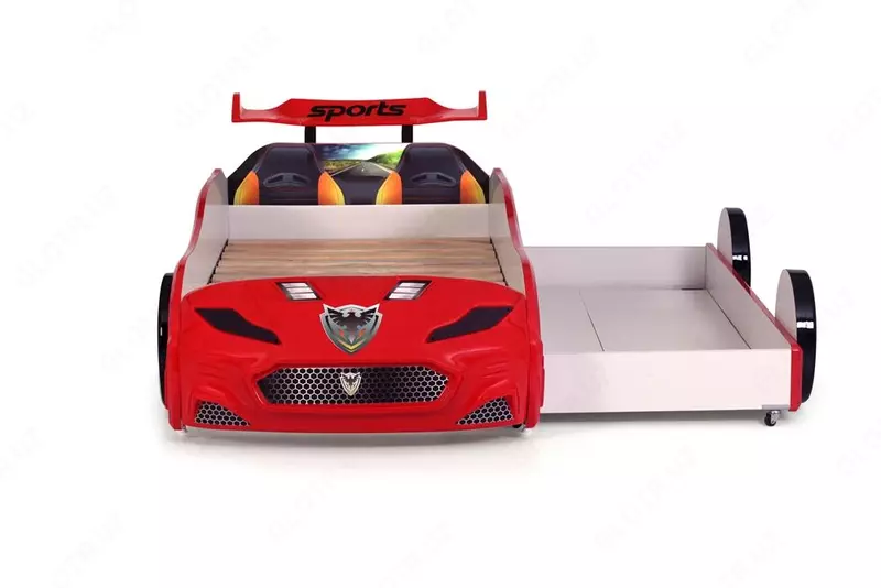 Кровать машина с выдвижным спальным местом Forza2 от Ferramini 🇹🇷 (Турция) 2 СПАЛЬНЫХ МЕСТА