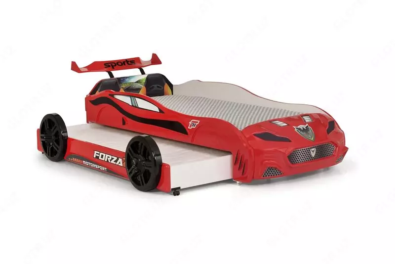 Кровать машина с выдвижным спальным местом Forza2 от Ferramini 🇹🇷 (Турция) 2 СПАЛЬНЫХ МЕСТА