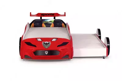 Кровать машина с выдвижным спальным местом Forza2 от Ferramini 🇹🇷 (Турция) 2 СПАЛЬНЫХ МЕСТА