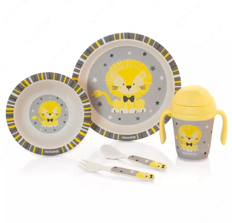 Бамбуковый набор посуды MIniland Baby Naturmeal Leo (Испания)