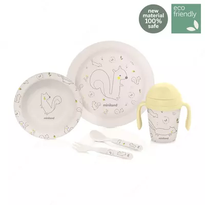 Бамбуковый набор посуды MIniland Baby Naturmeal Leo (Испания)