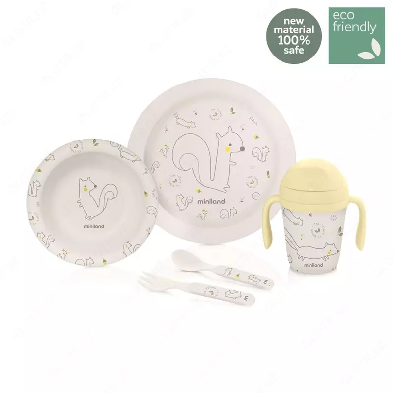 Бамбуковый набор посуды MIniland Baby Naturmeal Leo (Испания)