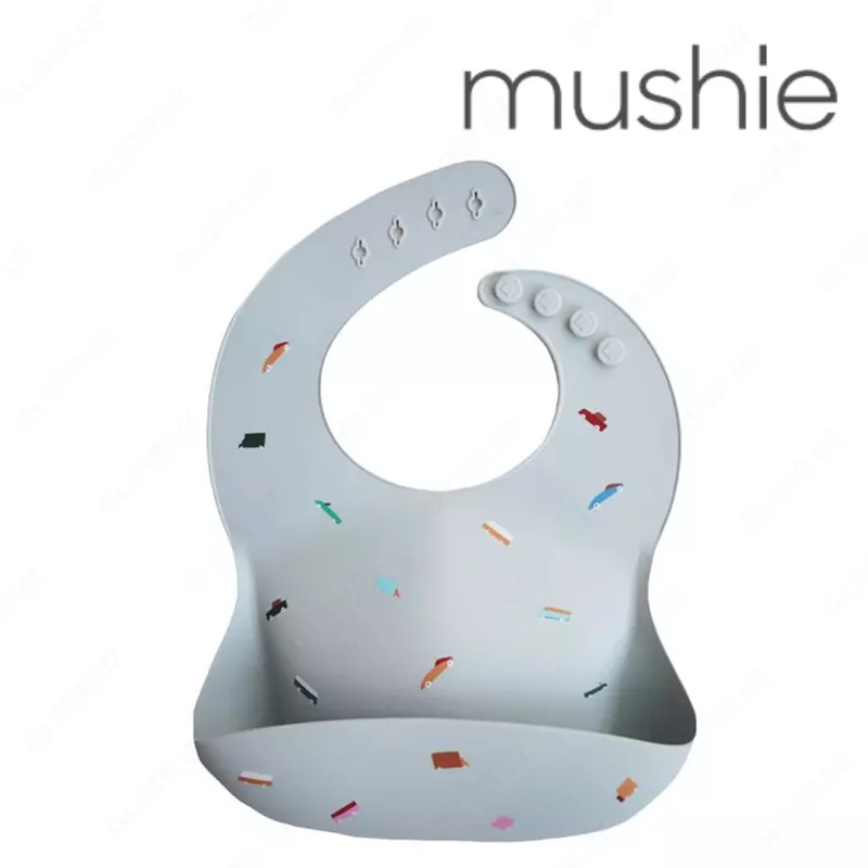 Нагрудник Mushie силиконовый cherry