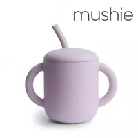 Mushie поильник. Мини кружка + трубочка Natural