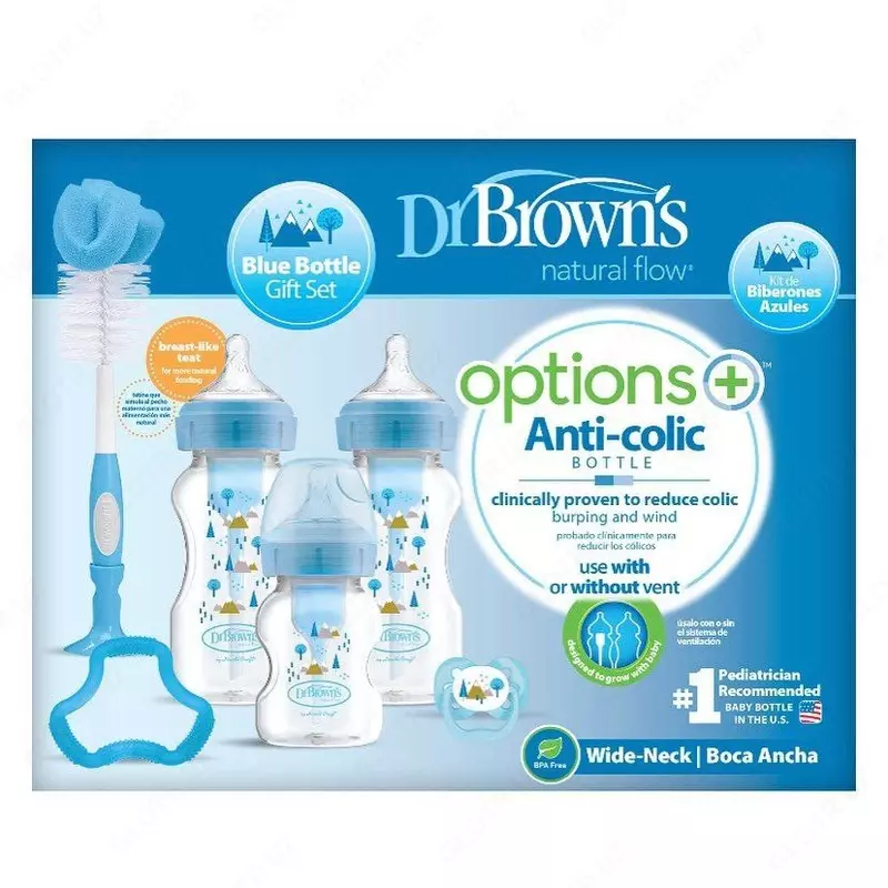 Dr browns shisha sovg'a to'plami, 5 in 1 0 oy+.