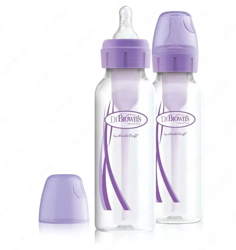 Dr Brown's Options+, (2x250 ml), 0+ oylik tor bo'yinli antikolik butilkalar.