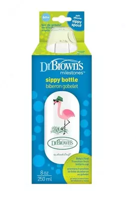 Бутылочка-поильник для кормления Option с узким горлышком, 250 мл, Dr. Brown's от 6 мес