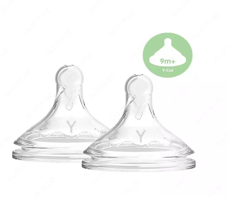 Dr Braunning keng og'izli shishalari uchun y-kesilgan nipel, 9 oy, 2 dona