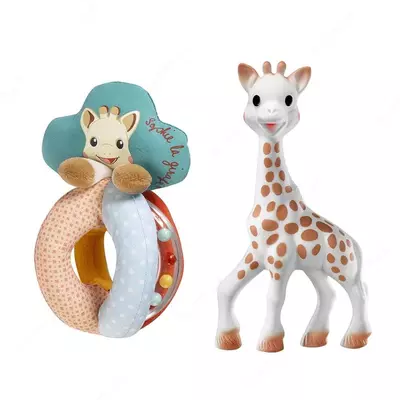 Прорезыватели Подарочный набор Sophiesticated (Жираф Софи + погремушка), 🦒Sophie la girafe