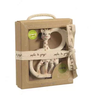 Tishli uzuk Sofi Sophie la girafe jirafasi (uzuk bilan)