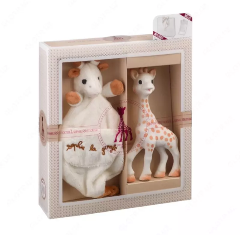 Vulli жираф набор прорезыватель для зубов Sophie la Girafe + мягкая игрушка для сна🦒Sophie la girafe