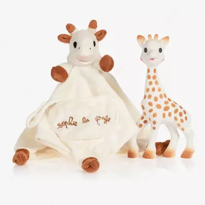 Vulli jirafa to'plami Sophie la Girafe tish tishlari + yumshoq uyqu o'yinchoqlari🦒Sophie la giraffe