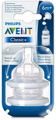Philips avent classic+ seriyali qalin suyuqlik nipeli